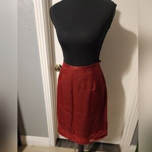 Emma James 100% silk midi skirt size 6